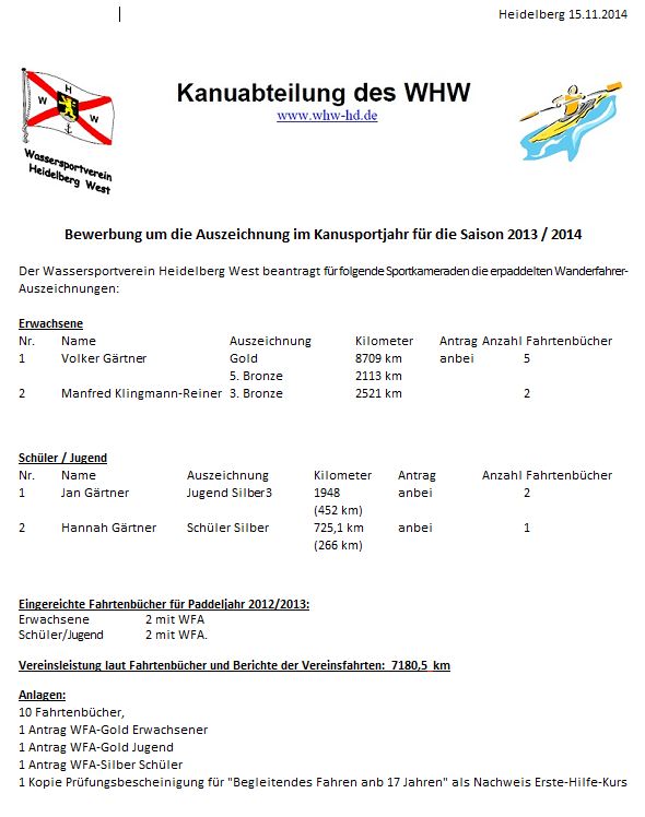 Vereinsmeldung 2013 2014